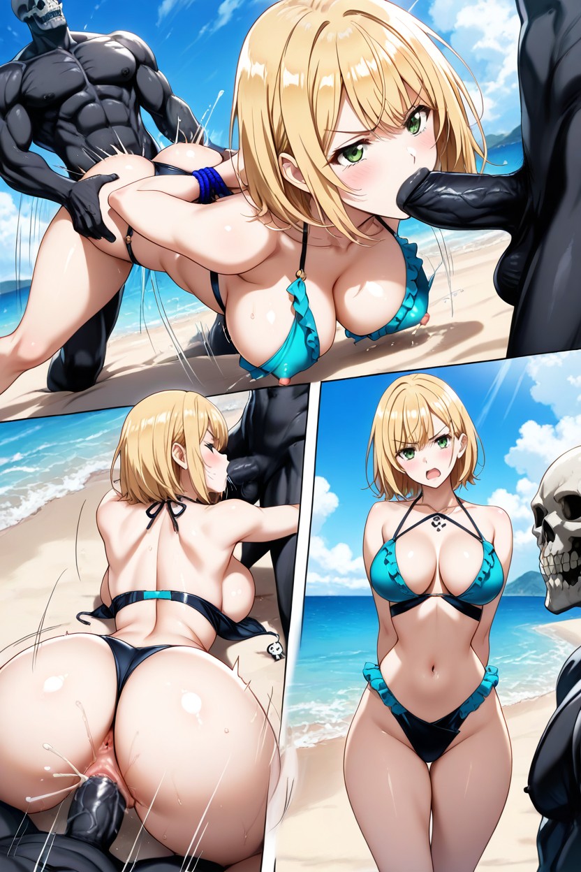 Black Monster Sucking Breasts, Disgusted, Group Sex Hentai AI Porn