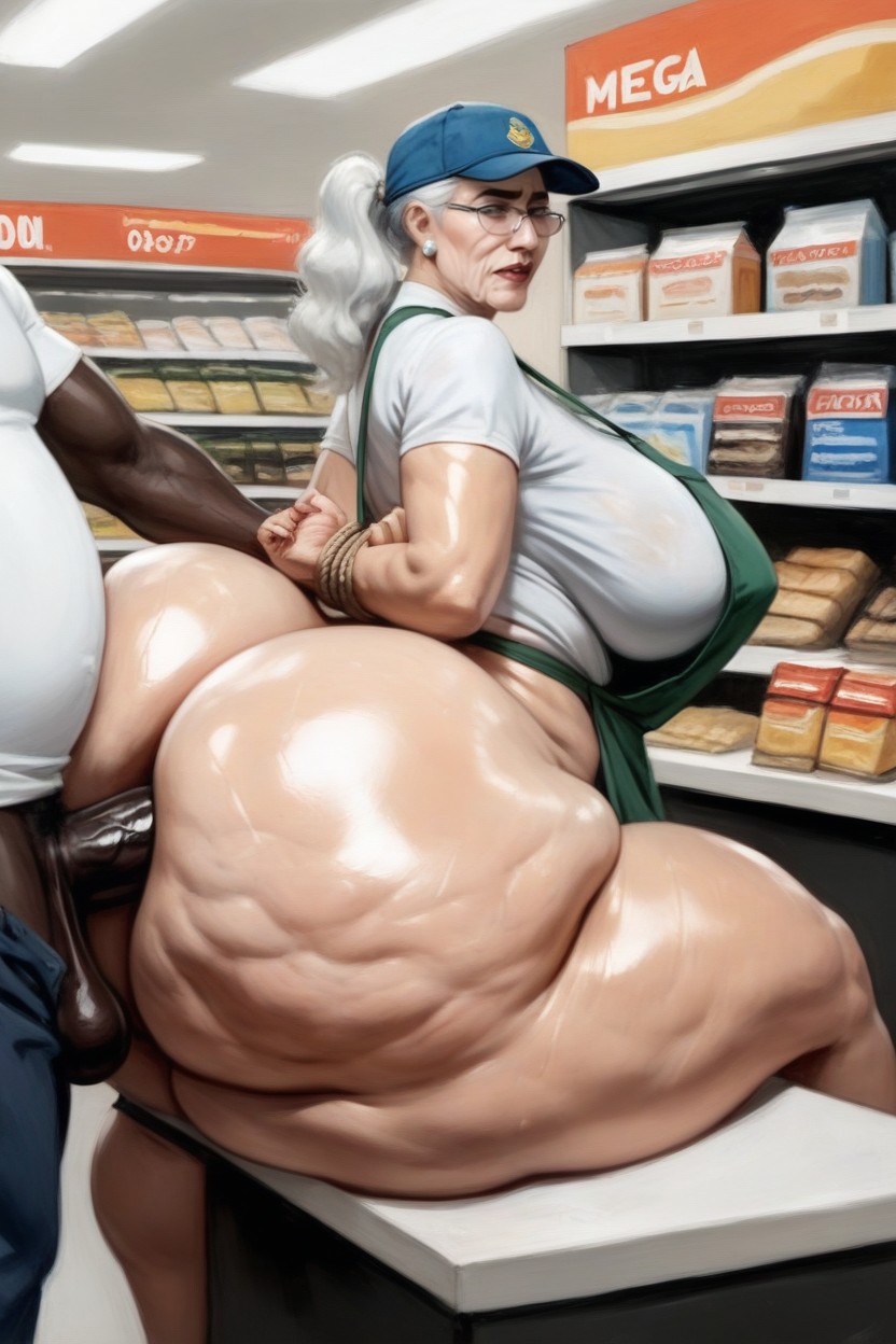 Mega Ass, Side View, Oiled Ass AI Porn