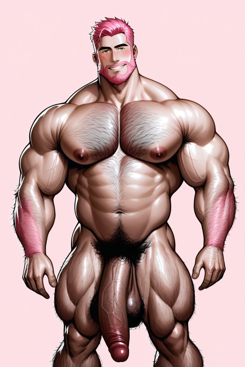 Gigantic, Extreme Hairy Balls, Naked AI Gay Porn