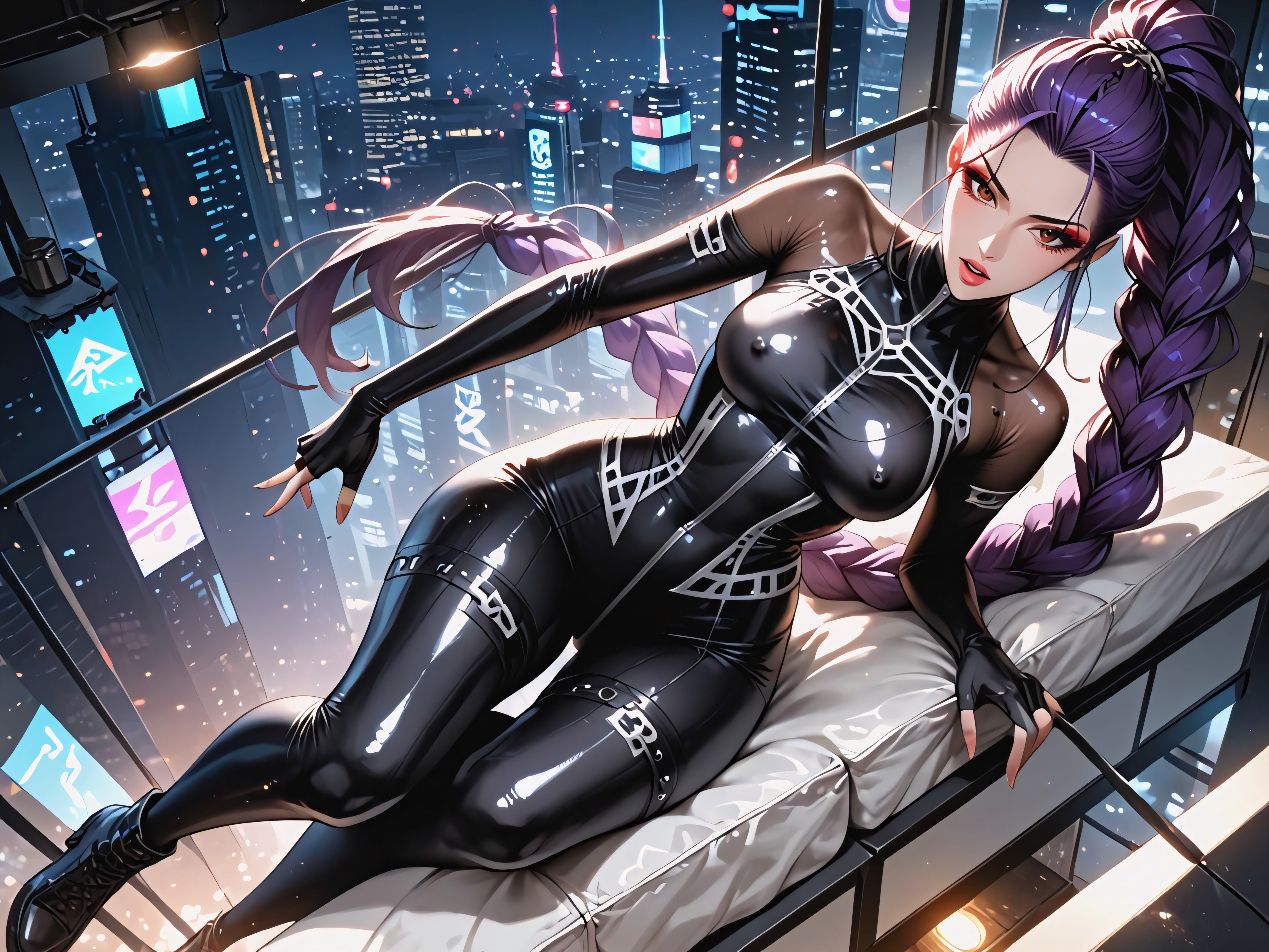Kpop Demon Hunters, Slicked Hair, Thick Eyelashes Hentai AI Porn