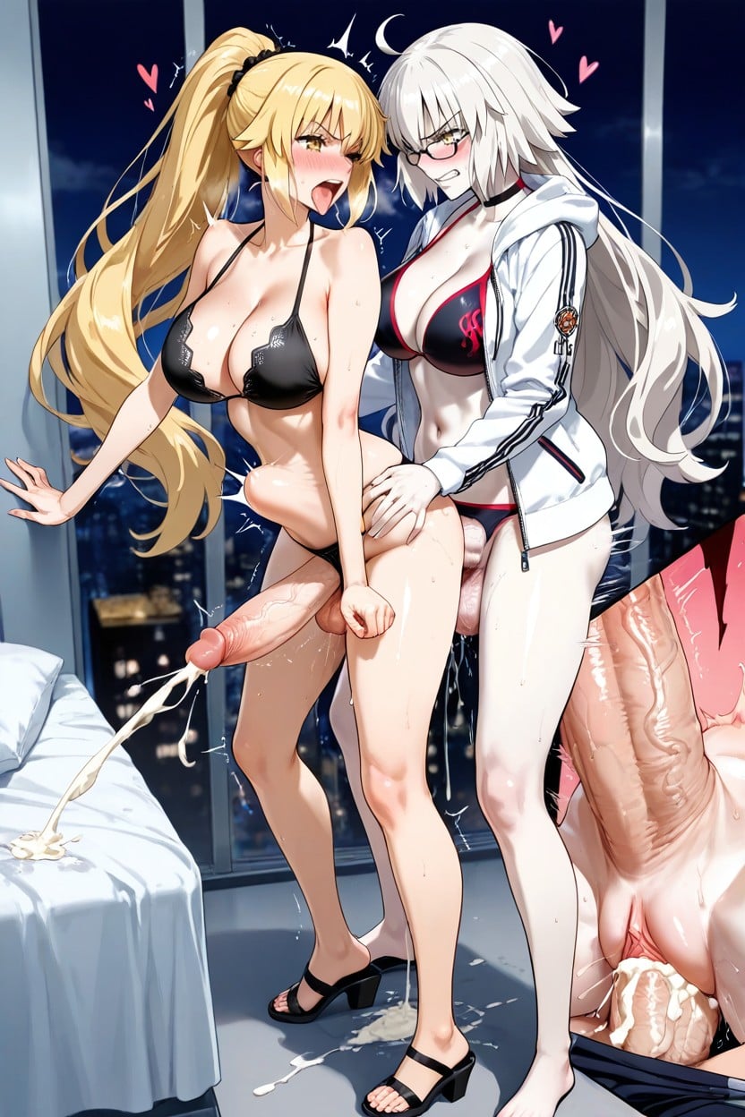 White Skinned Female Jeanne Alter, Very Big Penis Futa, Embarrassed Hentai AI Porn
