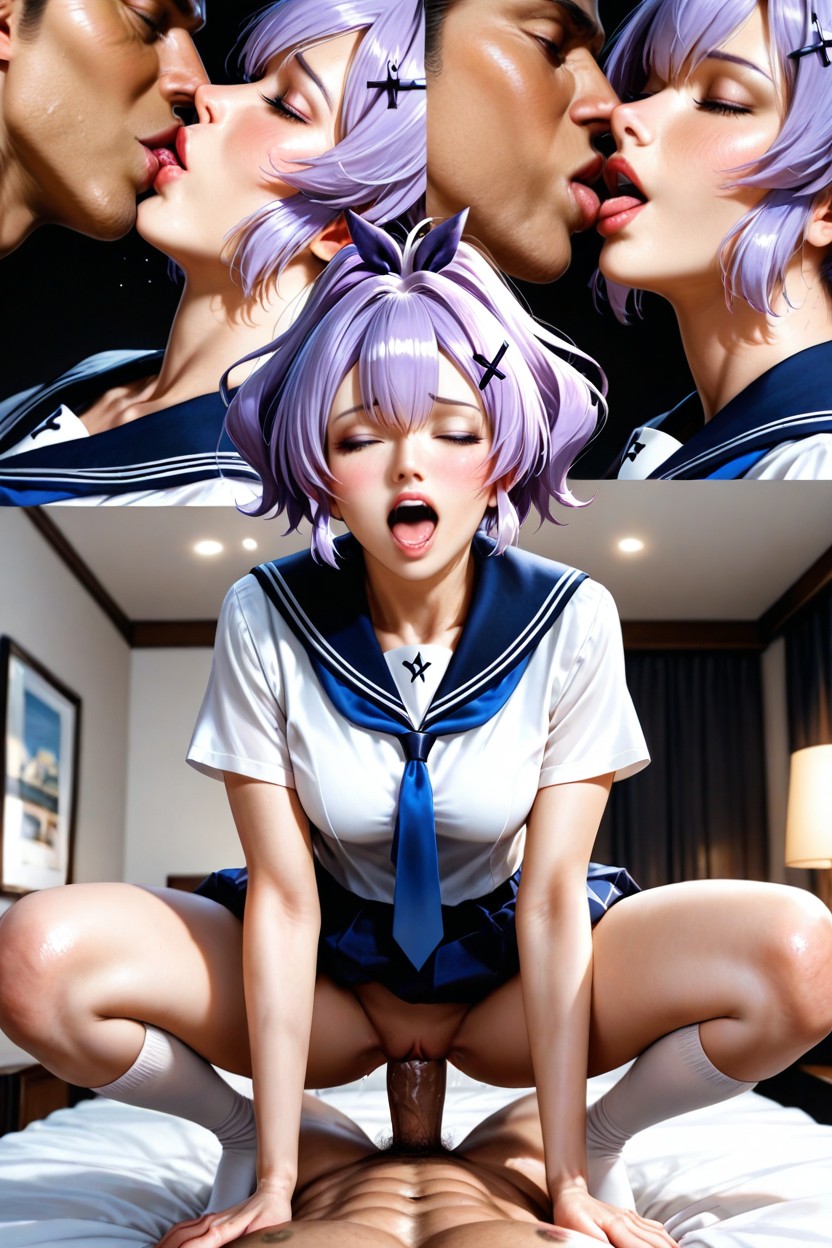 Bedroom, Kissing, Small Ass Hentai AI Porn