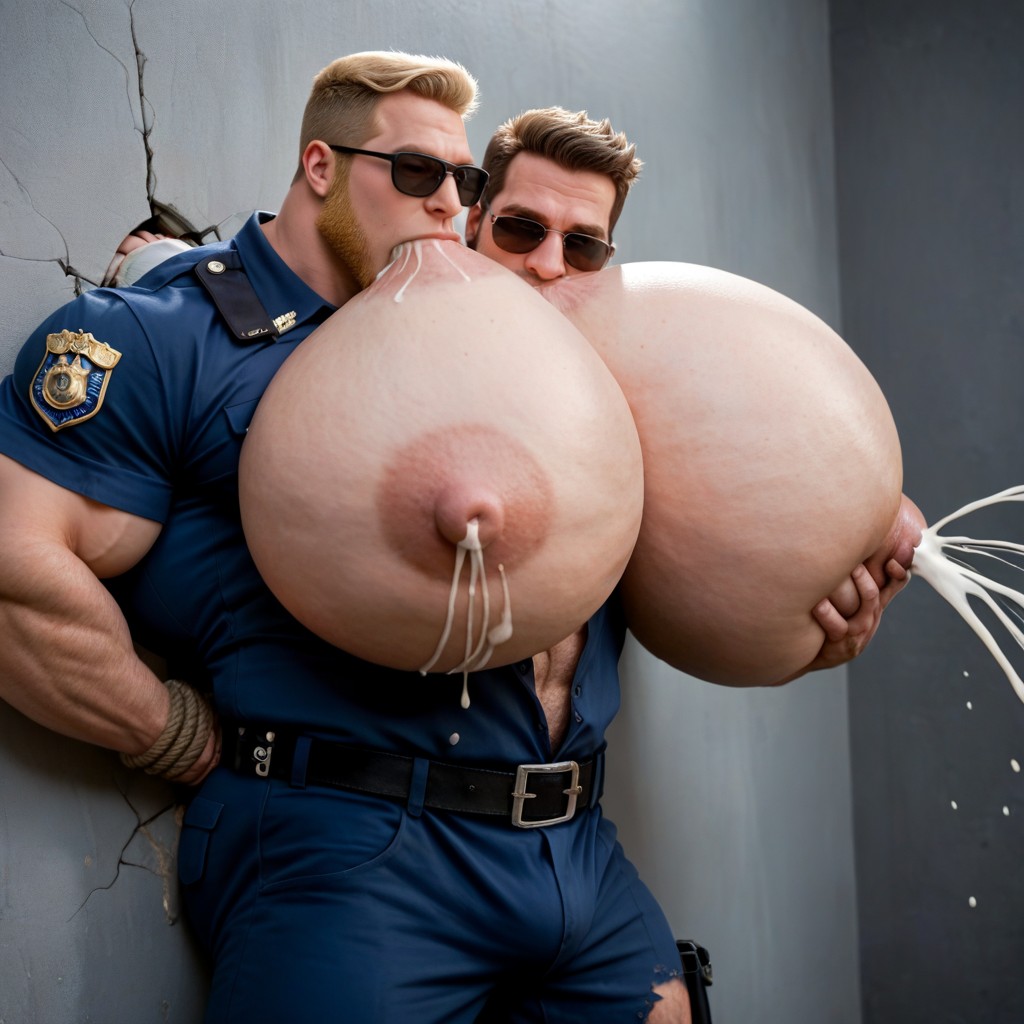 Shibari, Suckle, Blonde AI Gay Porn