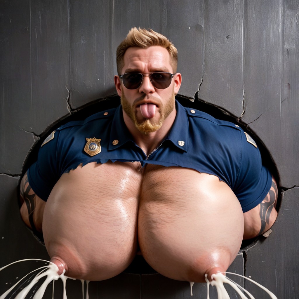 Big Nipples, Male Only, Tongue Out AI Gay Porn
