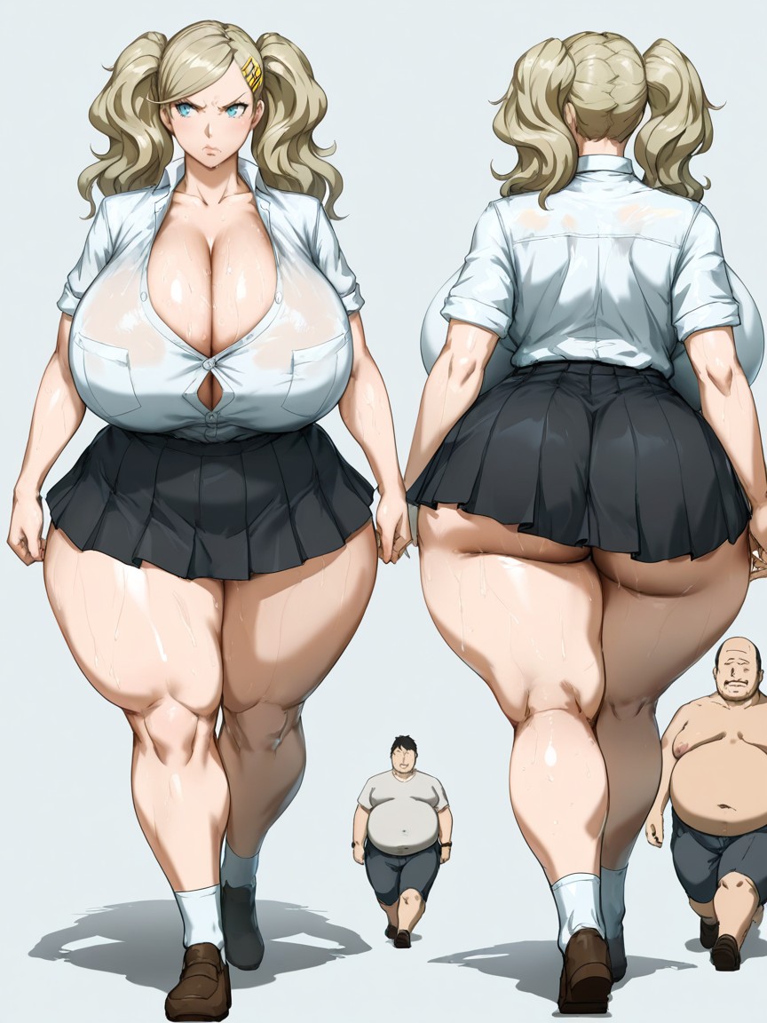 Multiple Views, Looking Away, Saggy Breasts AI Porn