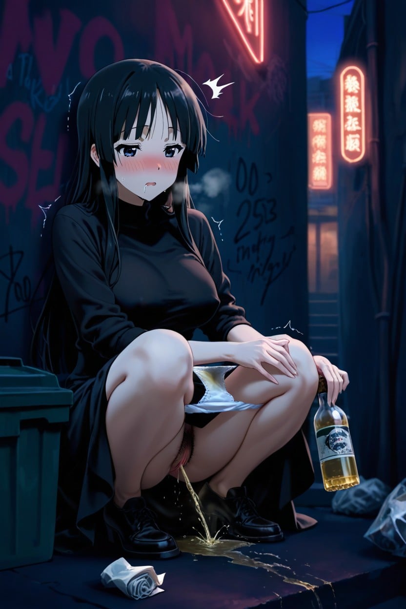 Drunk, Slightly Layered, Pale Skin Hentai AI Porn