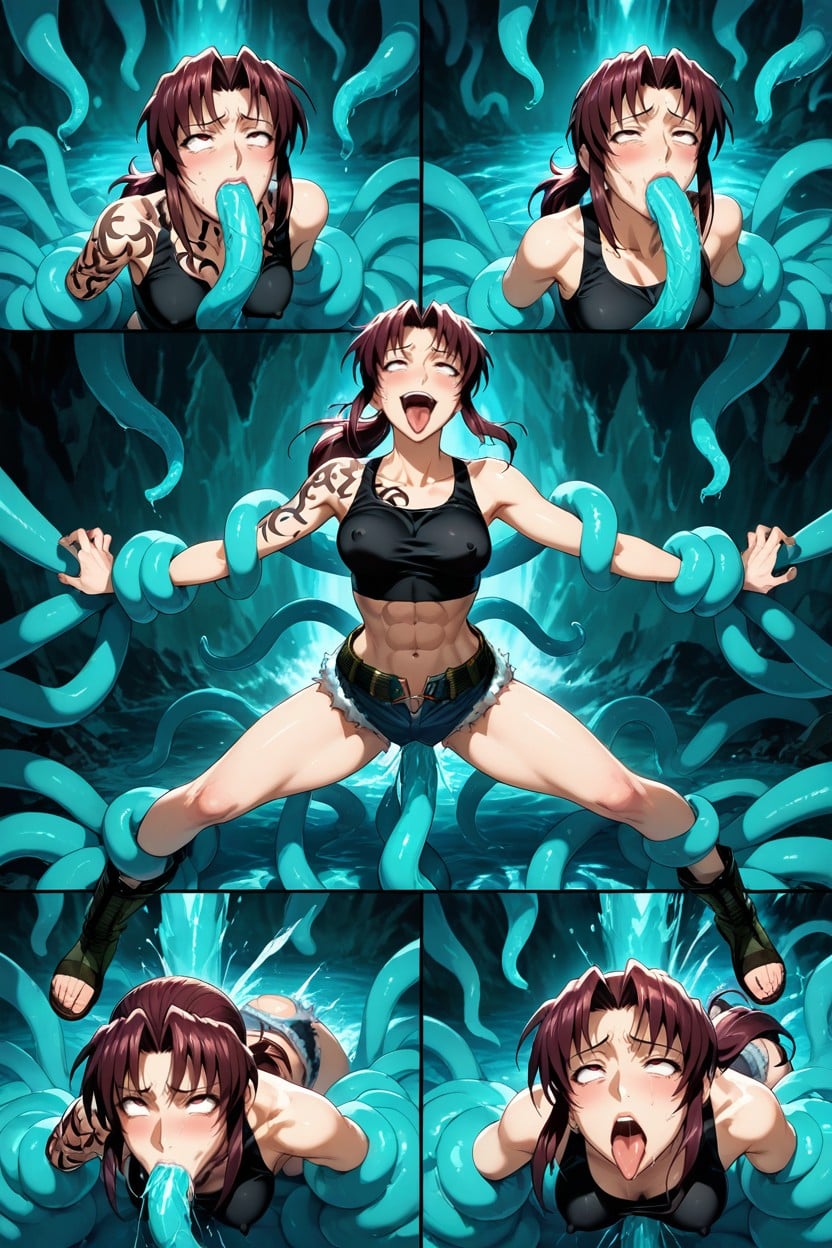 Double Penetration, Deepthroat, Multiple Sheet Hentai AI Porn