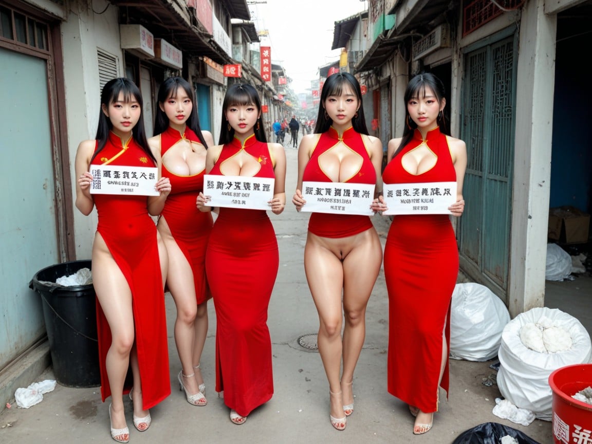 Bare Feet, Perfect Legs, Detailed Chinese Faces AI Porn