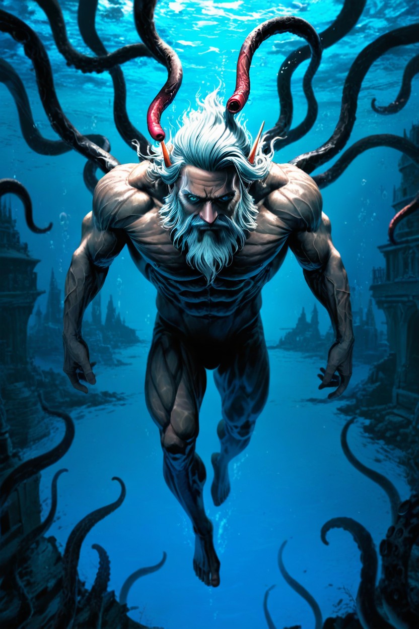 Underwater, Art Deco Inspired, Cosplaying As Drayden From Pokmon AI Gay Porn