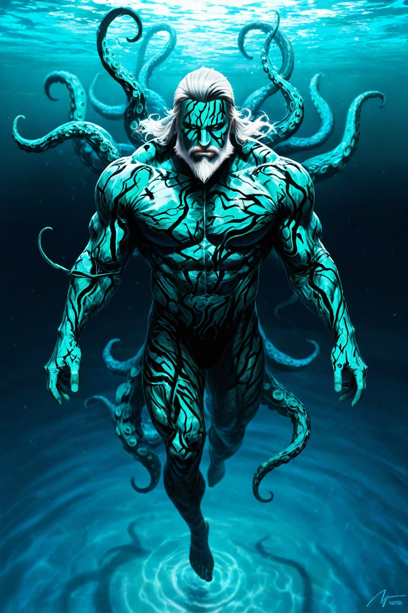 Detailed Facial Features, Swimming, A Human Male AI Gay Porn