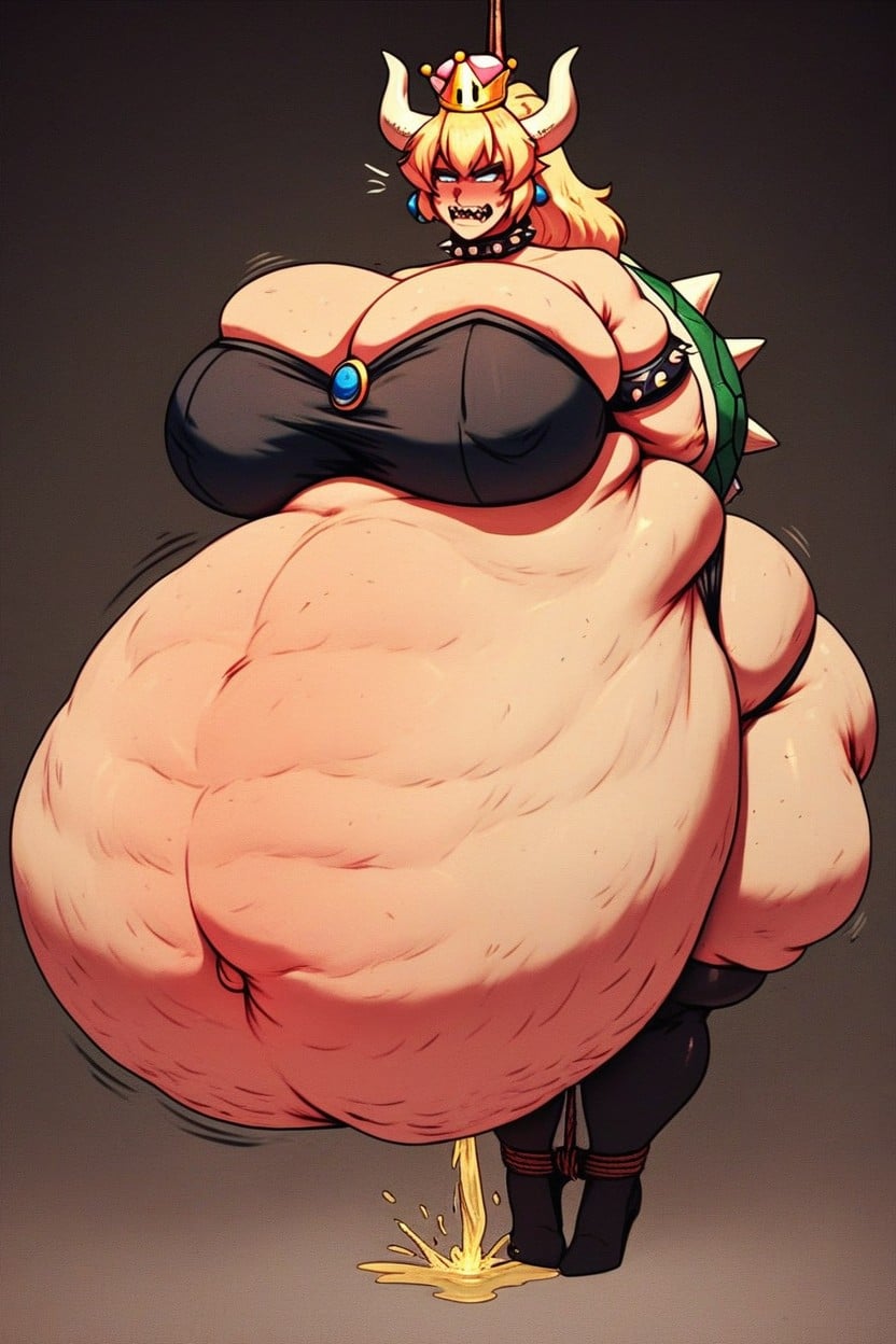 Immobile, Extremely Fat, Cellulite Hentai AI Porn