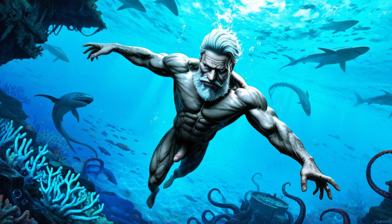 Detailed Environment Surrounded By Coral Reef, Photorealistic, Aqua And Teal Color Palette AI Gay Porn