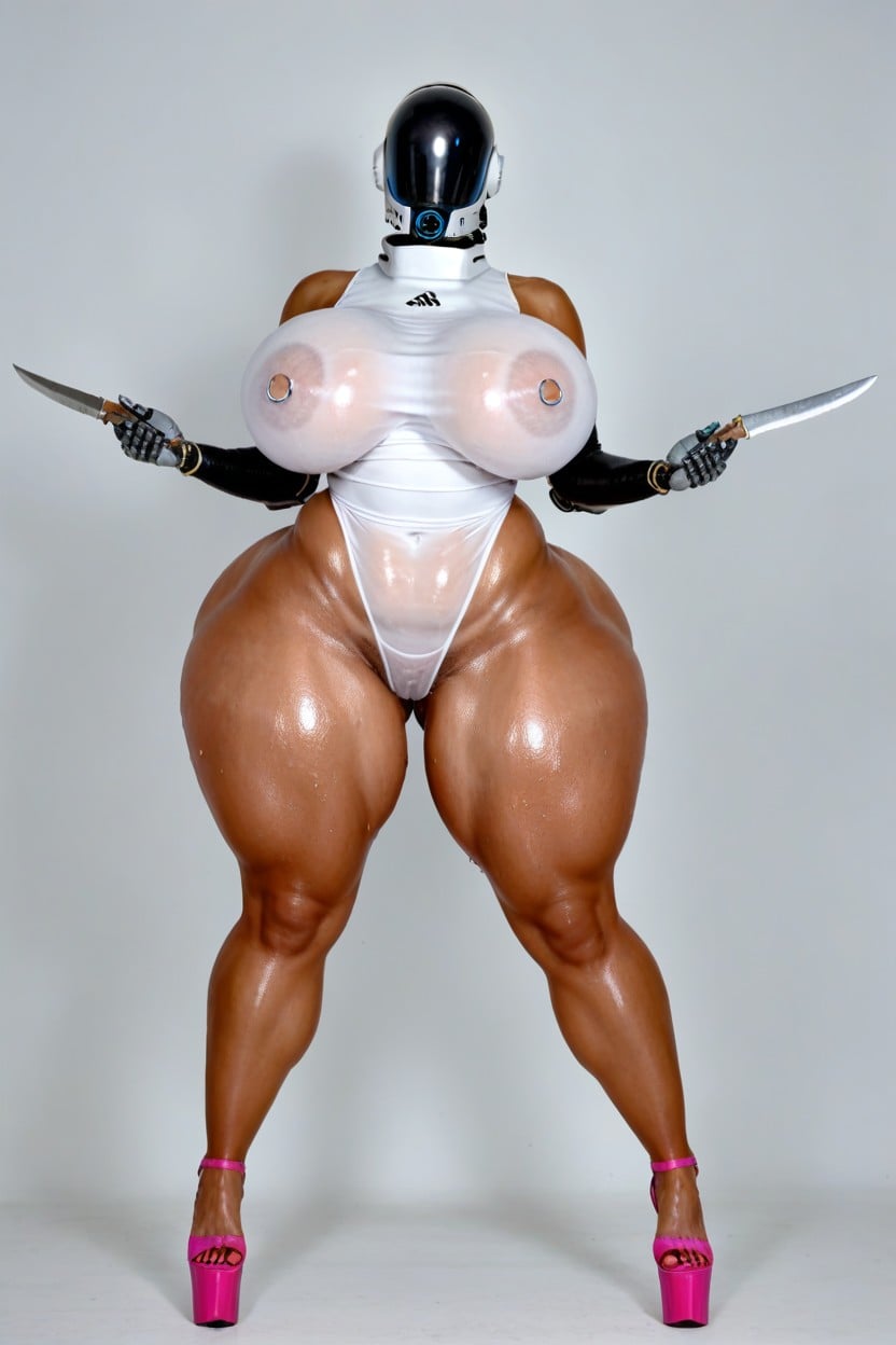 Extreme Waist, Extremely High Pink Heels, Ssbbw AI Porn