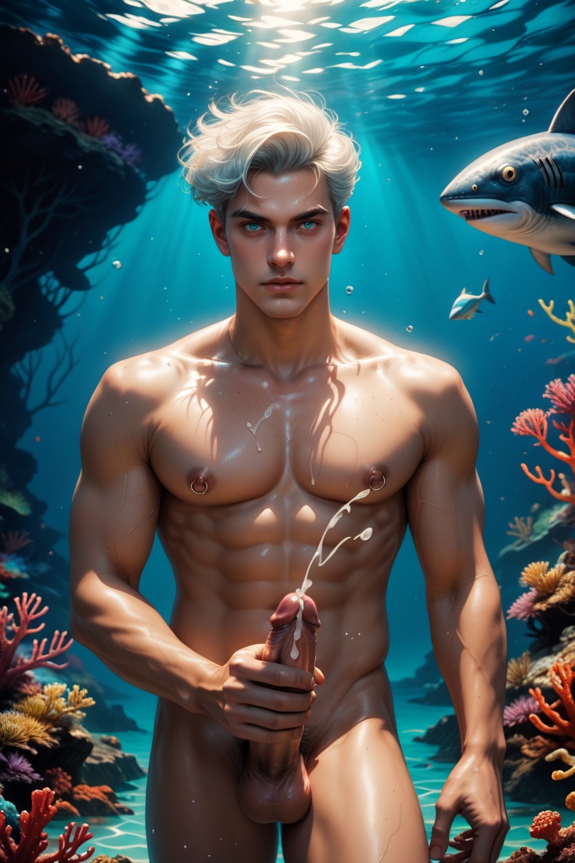 Digital Illustration, Erect Penis, Large AI Gay Porn