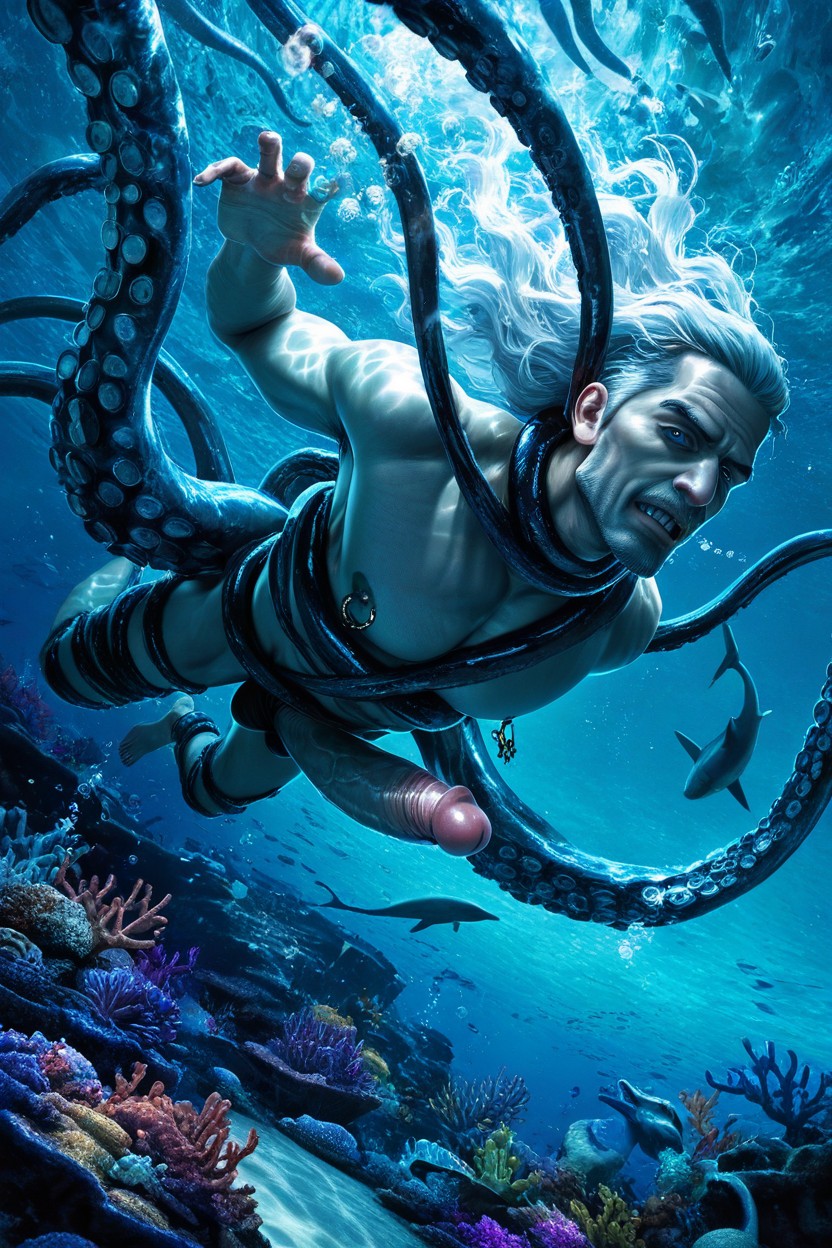 Random Pose, Detailed Environment Surrounded By Coral Reef, With A Neutral Expression AI Gay Porn