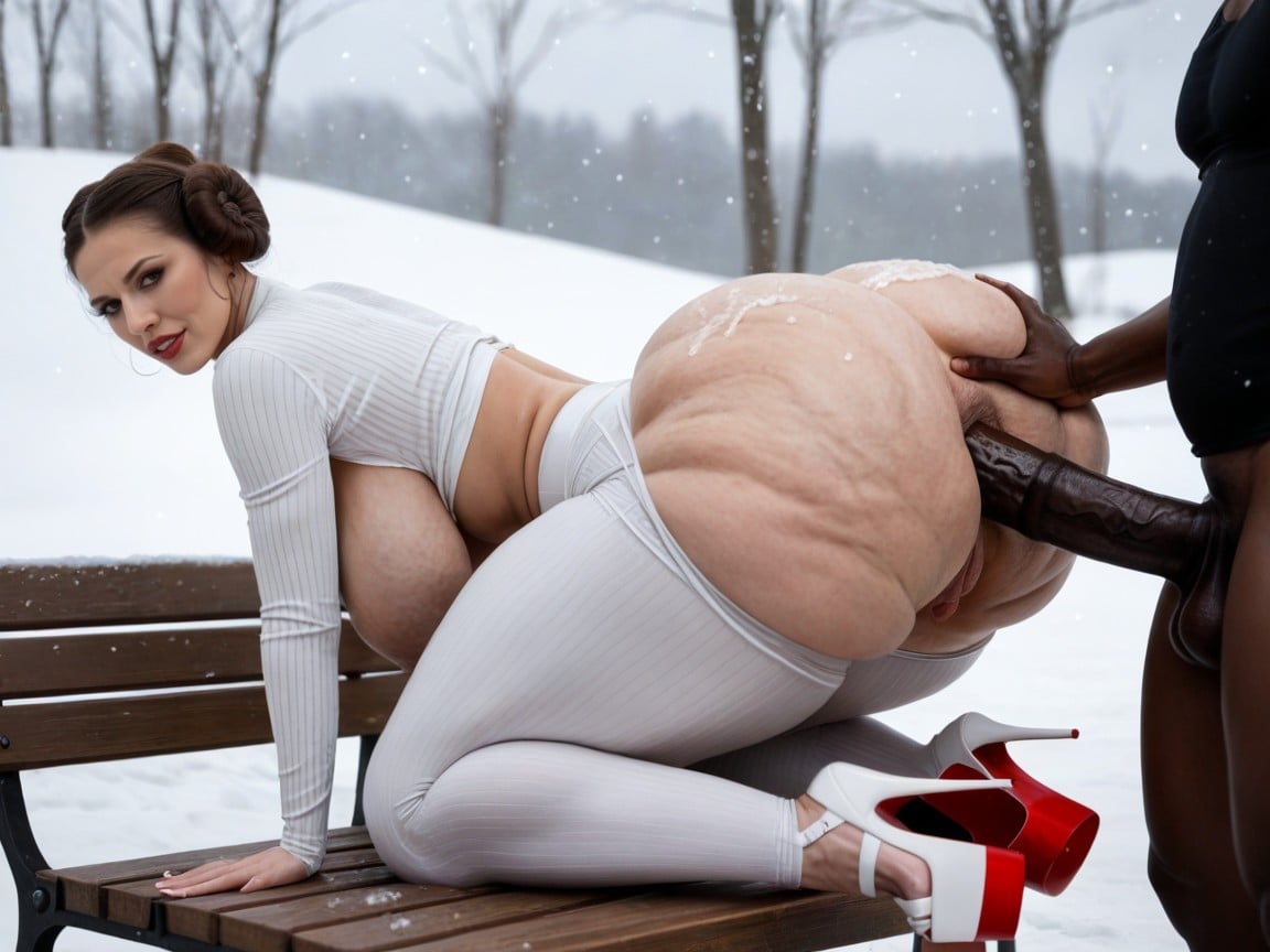 Fat Guy Holding Dummy Mommy Huge Ass, Extremely Wasp Waist Curvy, Cosplay AI Porn