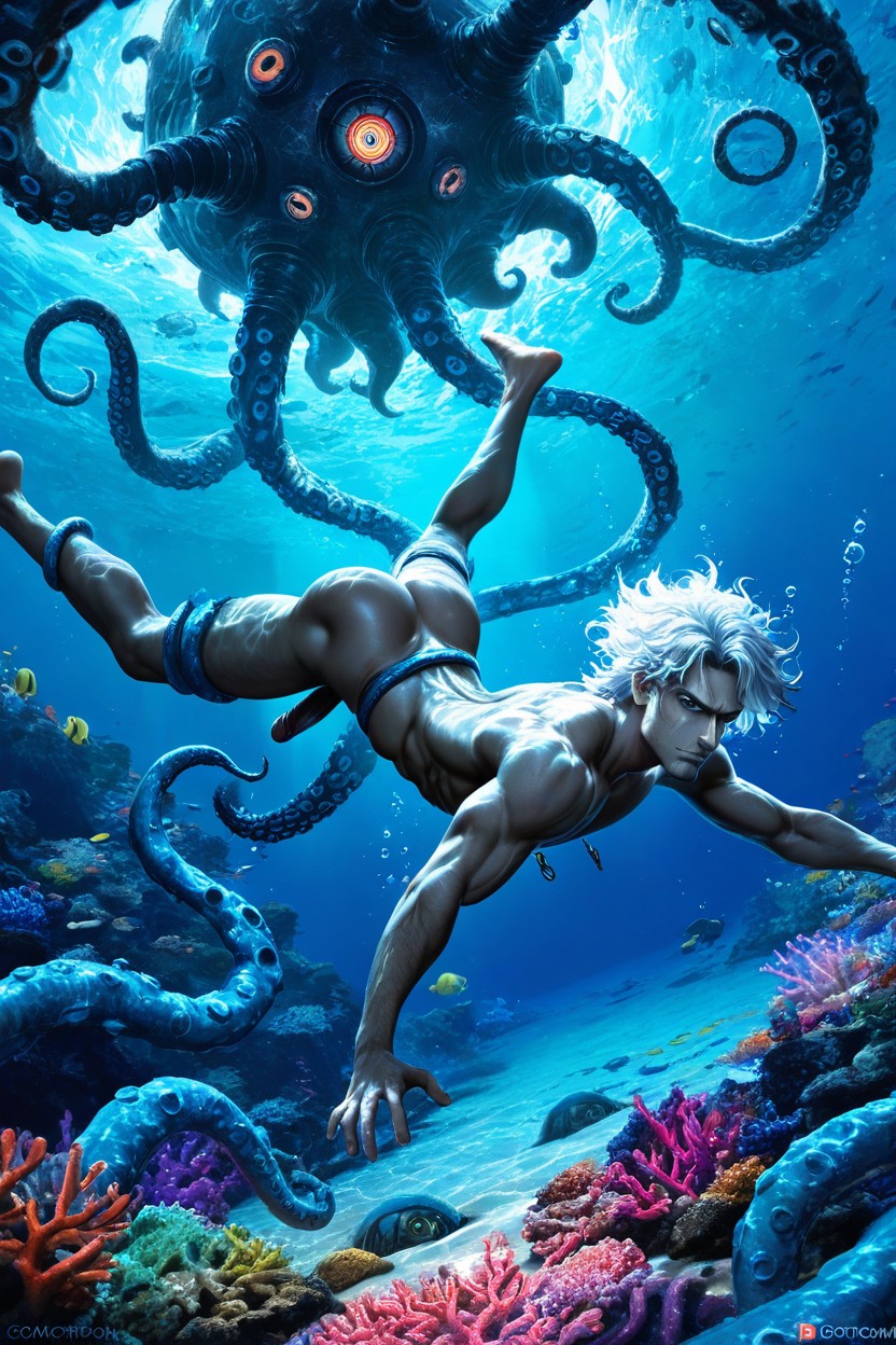 Dramatic Lighting, High Contrast, Eels AI Gay Porn