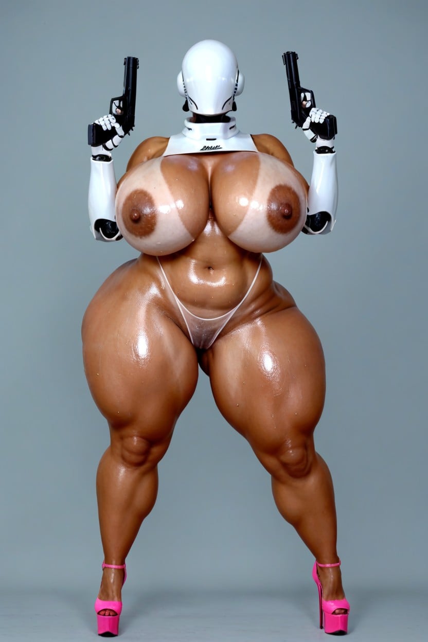 Extreme Waist, Round Bimbo Breasts, Hourglass AI Porn