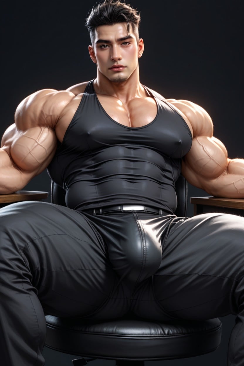 Thick Thighs, Smooth Face, Extremely Large Ass AI Gay Porn