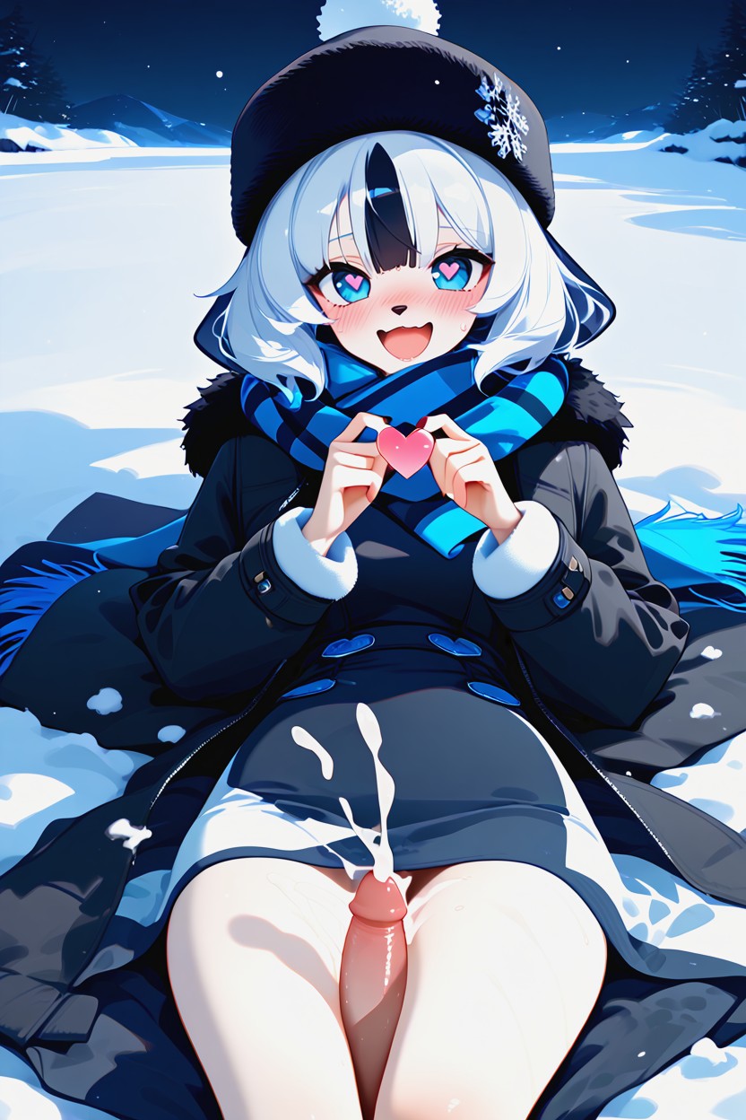 Cat Face, In The Snowdrifts, Sucking Deeply Furry AI Porn