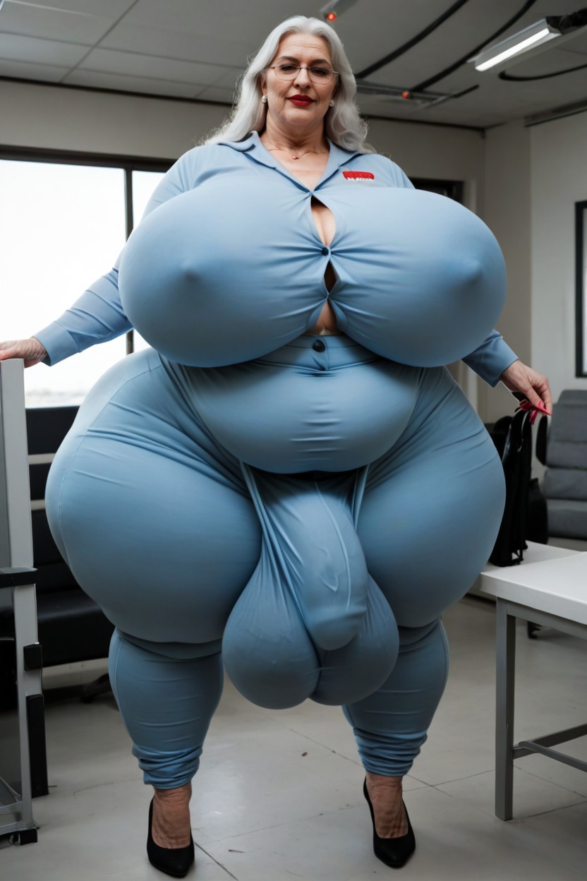 Large Hips, Full Body, Curly AI Porn