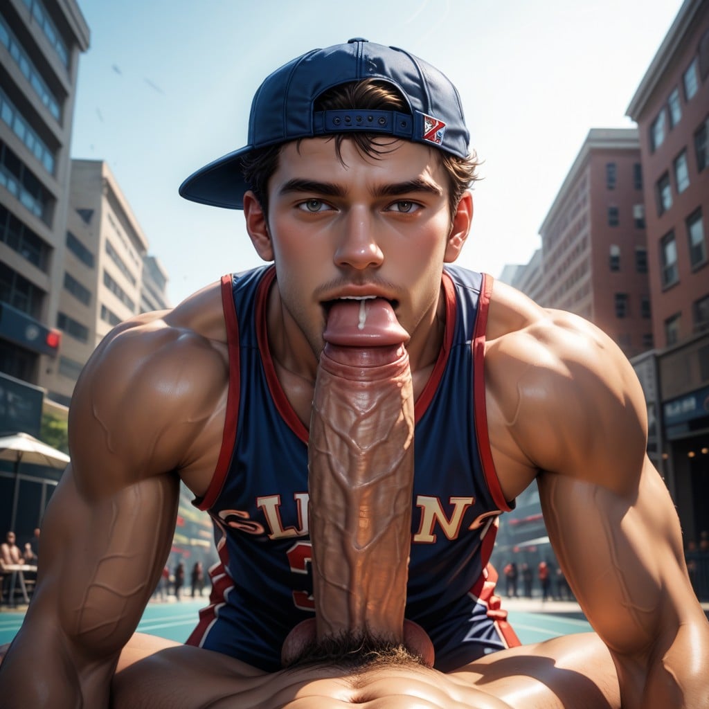 Muscular Arms, Sweated Skin, Оргазм ИИ гей порно