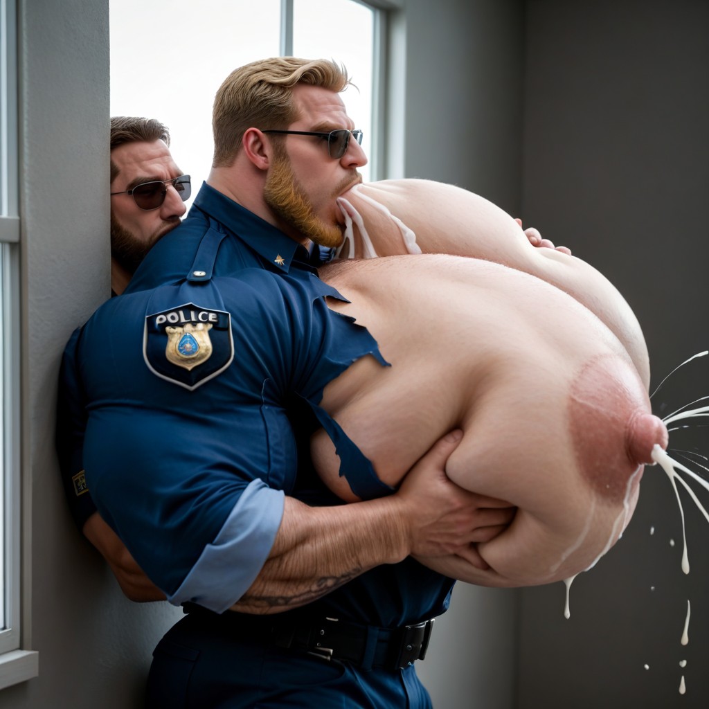 Gushing Lactation, Hyper Boobs, Massive Arms AI Gay Porn