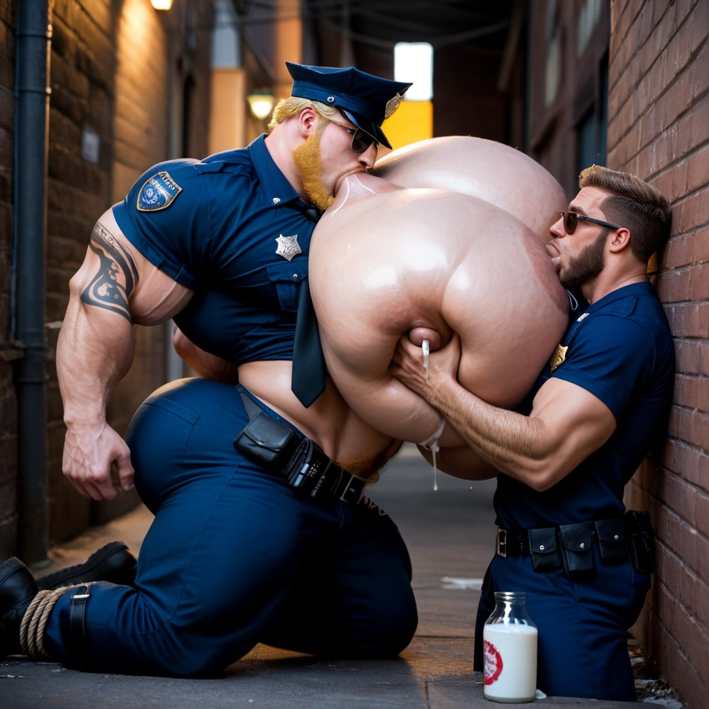 Massive Ass, Rough Squeeze, Hands Tied Behind Back AI Gay Porn
