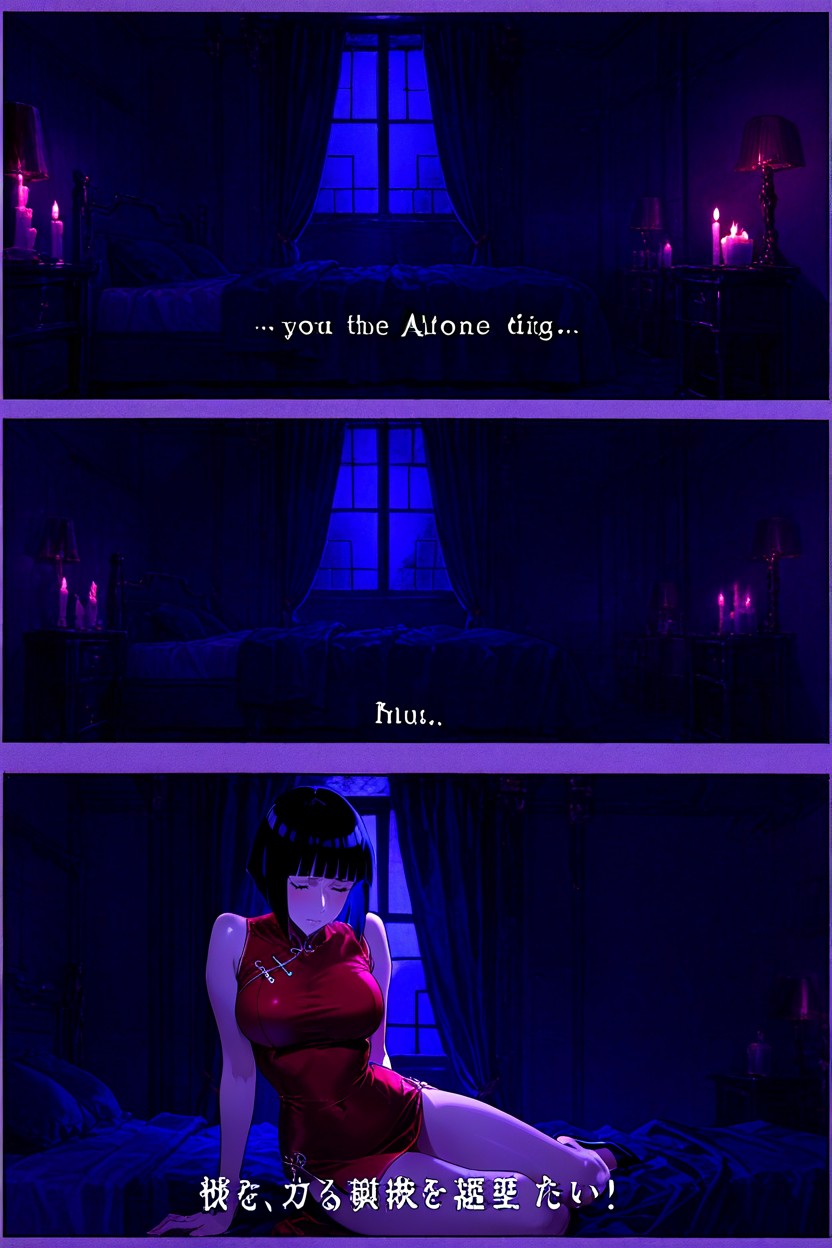 Window, Dialogue, Red Chinese Dress Hentai AI Porn