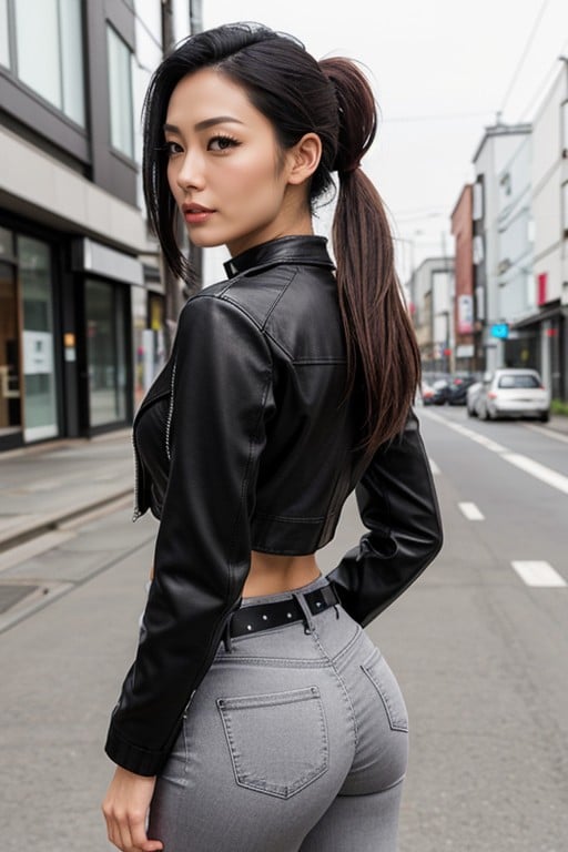 25+, Smooth Jet Black Hair, Asiatique Porno IA
