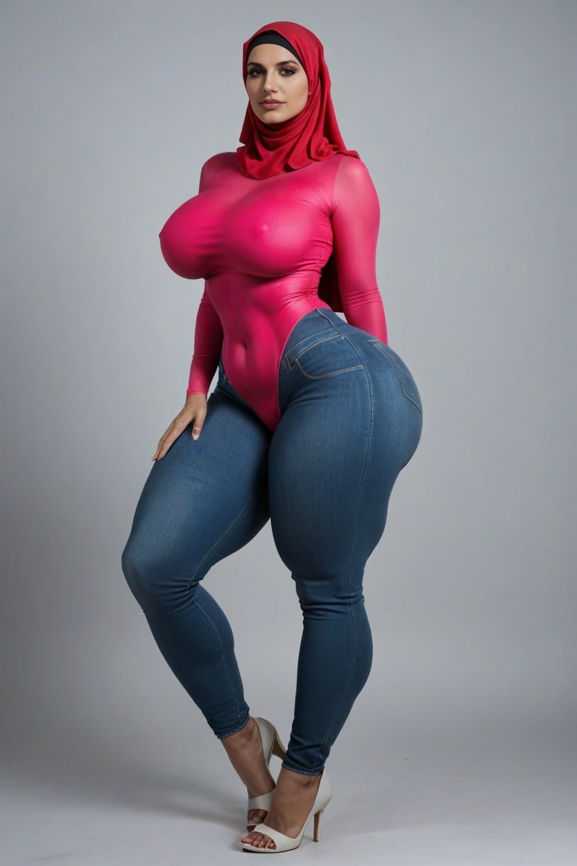 Massive Legs, Sduisent, Clothes Hug Her Curves AI Porn