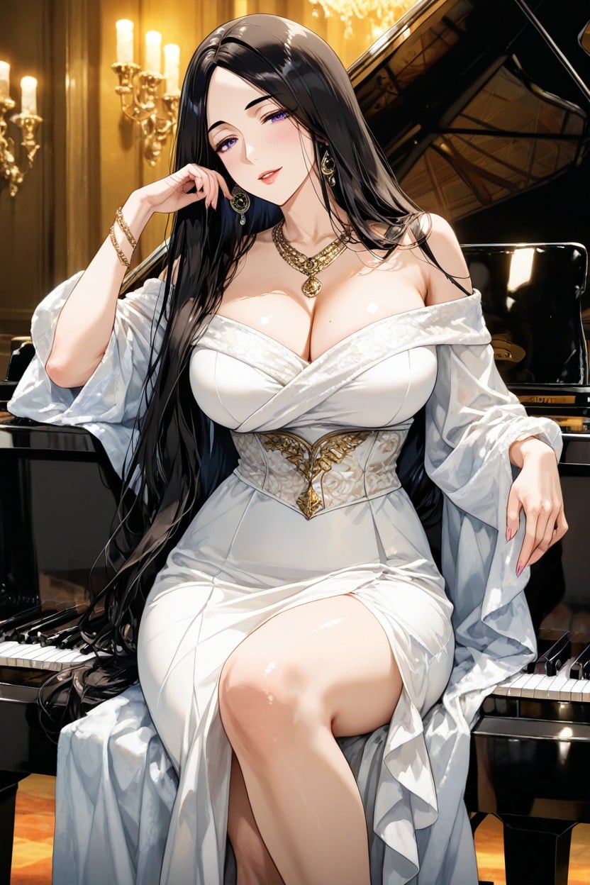 Like Her Attire And Textured Surroundings, Romantic Atmosphere Of The Setting The Lighting Is Soft And Diffused, 25+ Hentai AI Porn
