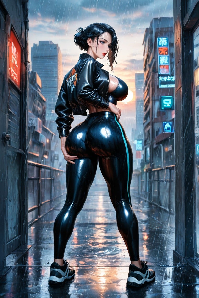Sweaty, Shiny Skin, Tight Toned Bubble Butt AI Porn