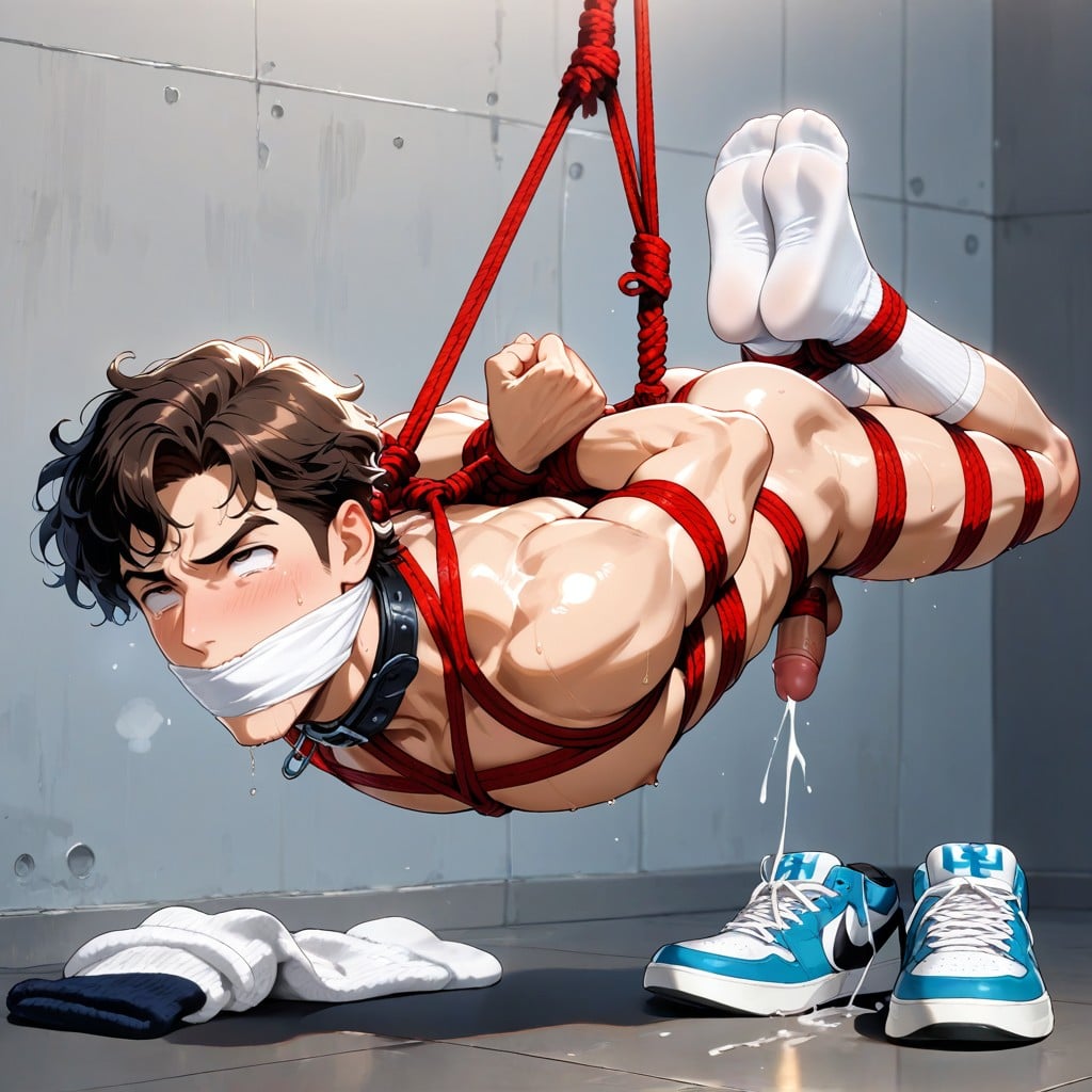 Bound, 18+, Curly AI Gay Porn