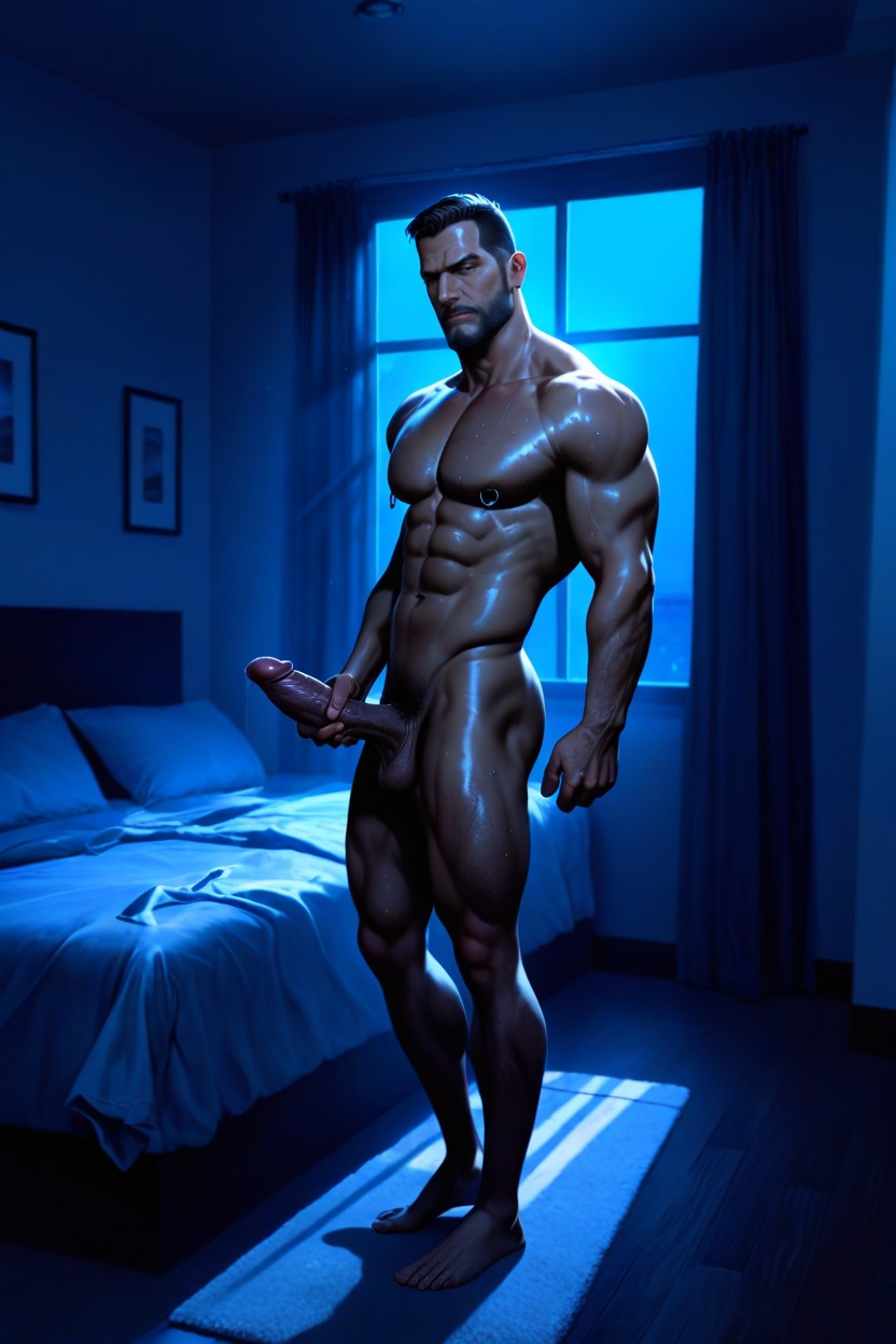 Hard Cock, Naked, Sweaty AI Gay Porn