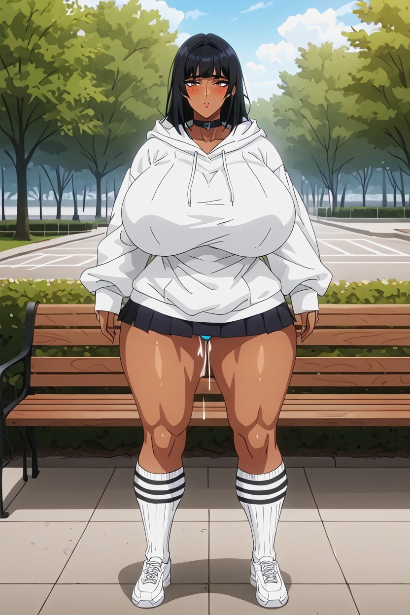 Massive Breast, 提起裙子, 超短裙 AI黃片