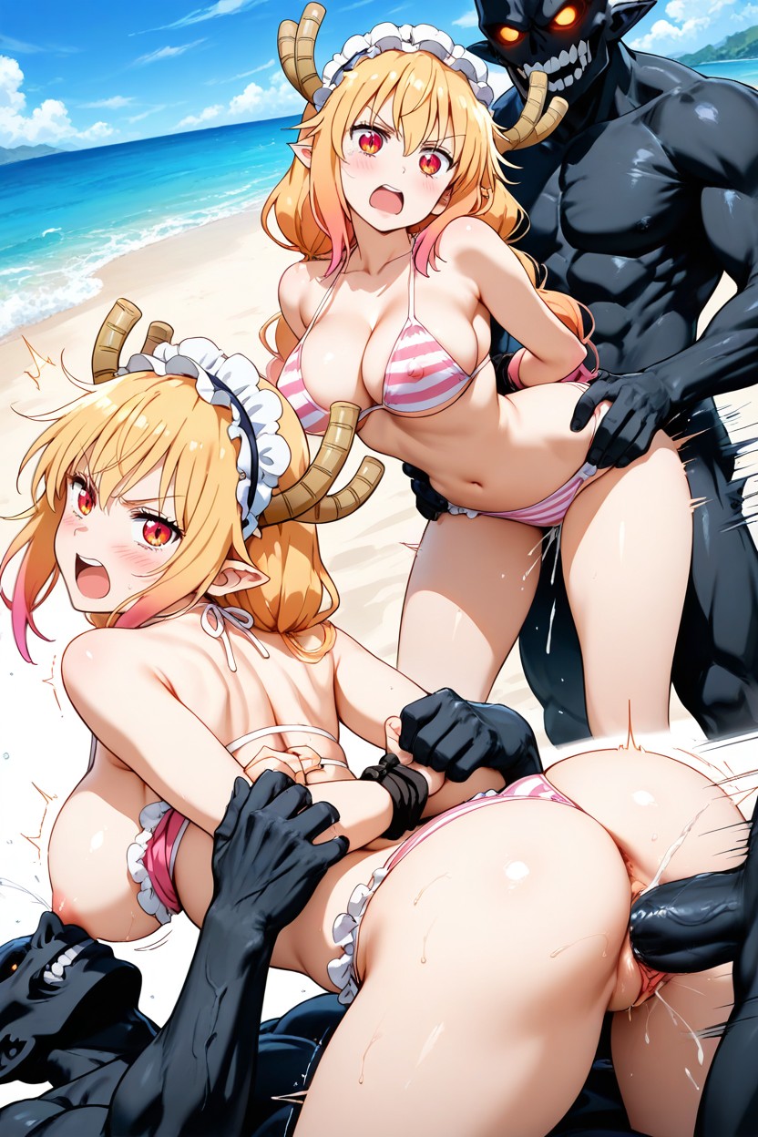 Erect Nipples, Nipple Sucking, Hands Tied Behind The Back Hentai AI Porn