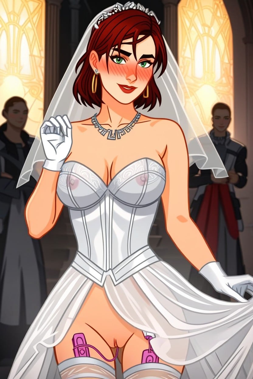 Necklace, Bracelet, Full-face Blush AI Porn