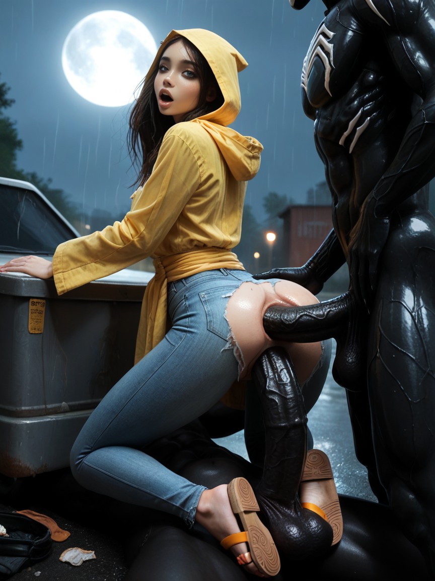 Supermodel, Androgynouschested, Giant Venom Monsters Fucking AI Porn