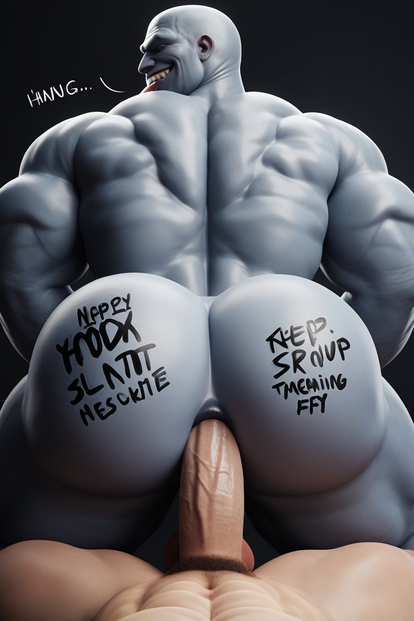 Anal Sex, Bottom Is Powerful, Body Writing On Ass AI Gay Porn