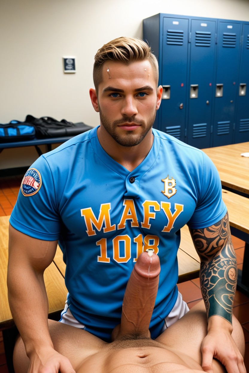 Square Jaw, Broad Shoulders, Big Shoulders Big Chest AI Gay Porn