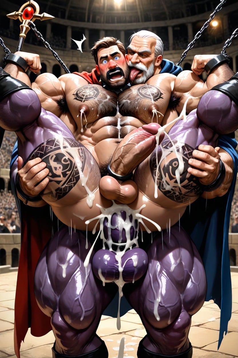 Motion Lines, Bodies Close To Each Other, Blushing AI Gay Porn