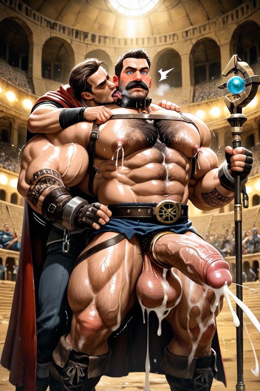 No Underwear, Realistic Handsome Face, Magic Staff Porno gay IA