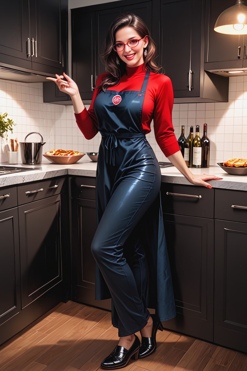 Medium Breast, Perfect Eyes, Apron Hentai AI Porn