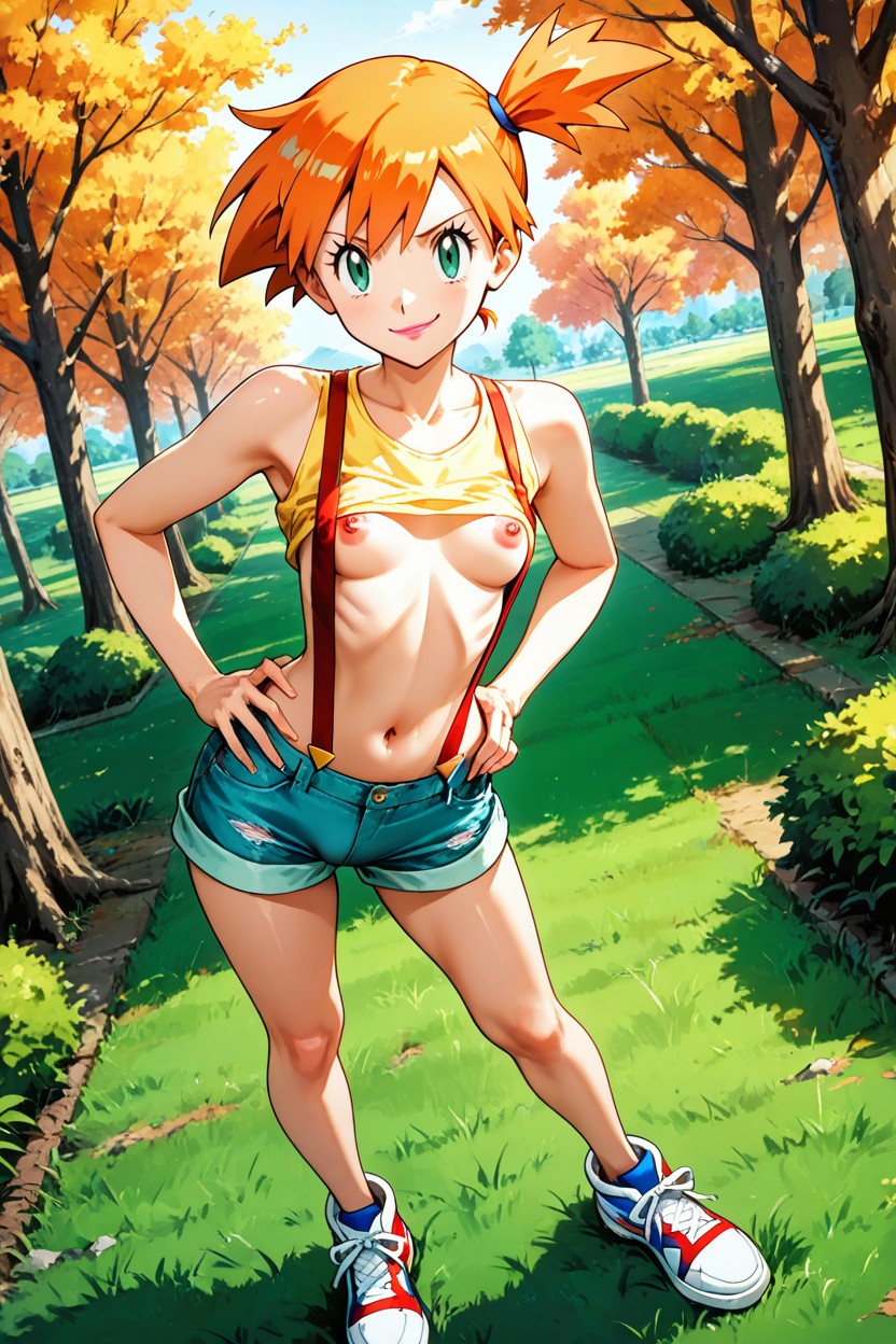 Trees, Yellow Top, Morning Hentai AI Porn