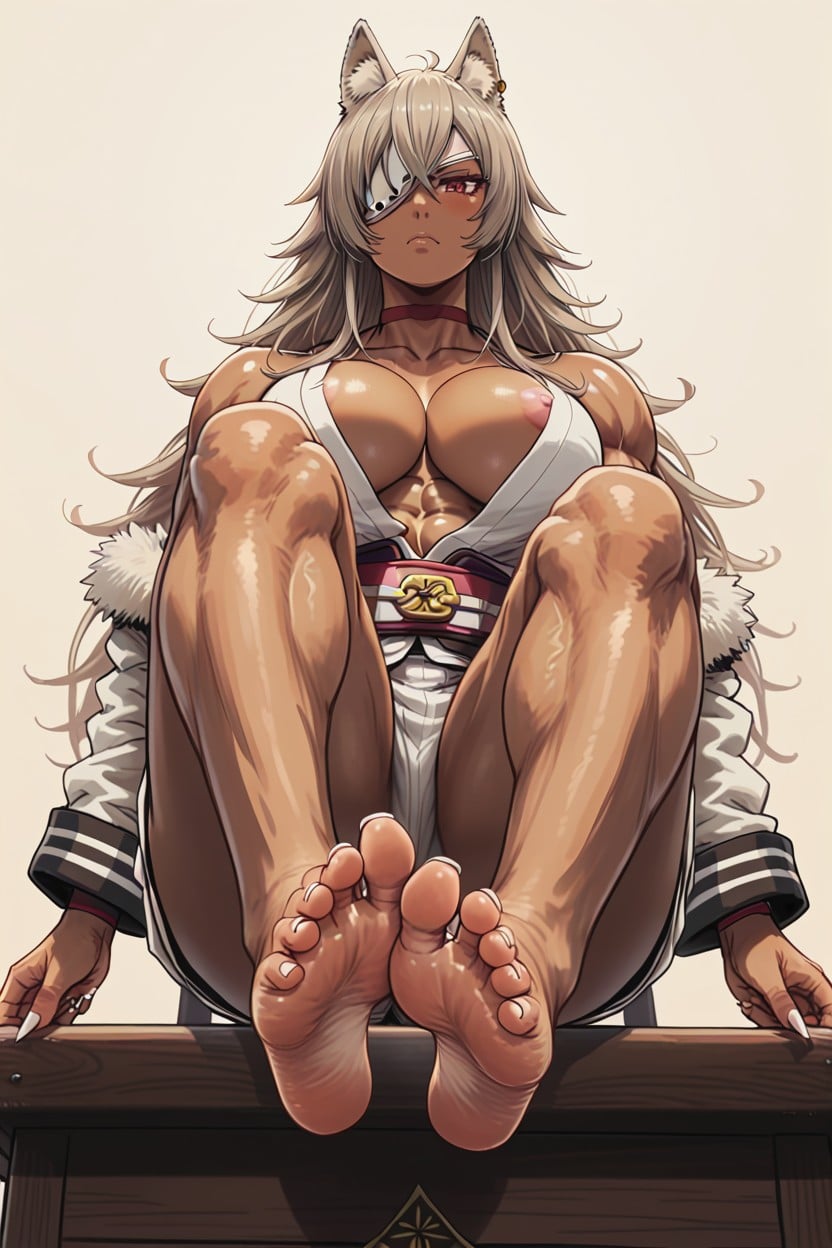 Top Open, Long White Sharp Toenails, Long Pointy Toenails Hentai AI Porn