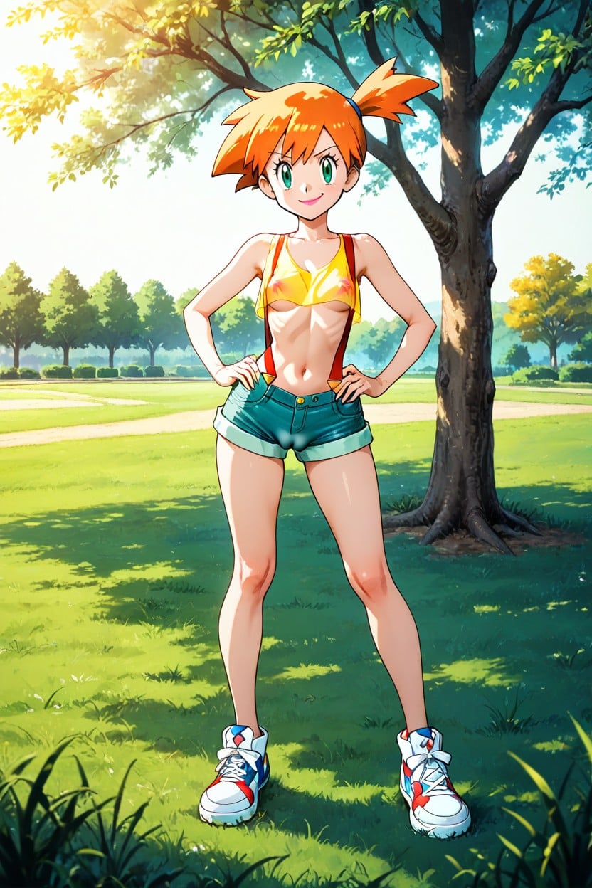 Underboob, Hands On Hips, Smirk Hentai AI Porn