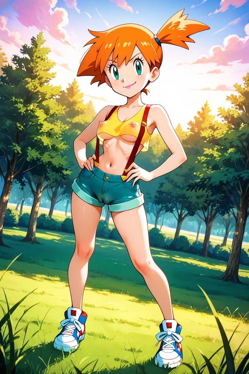 At Park, Dynamic Angle, Underboob Hentai AI Porn