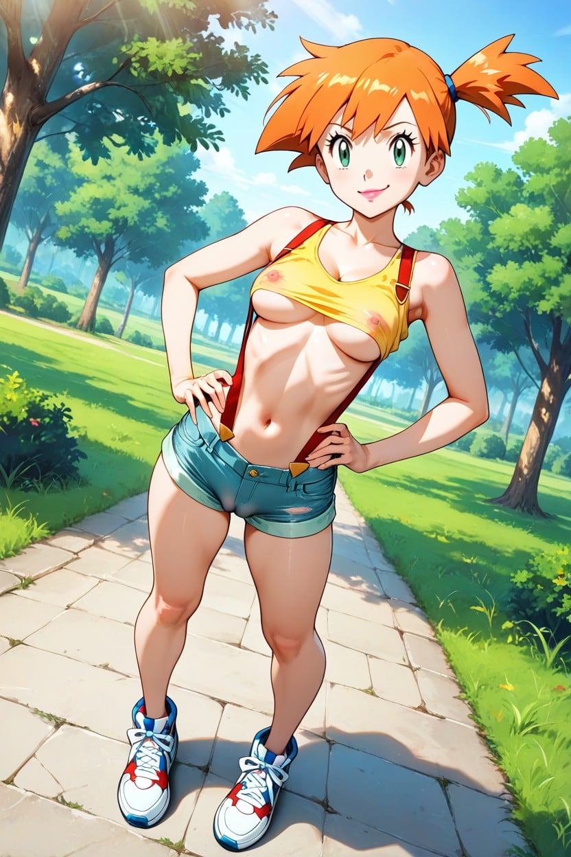 Side View, Hands On Hips, Pink Nipples Hentai IA