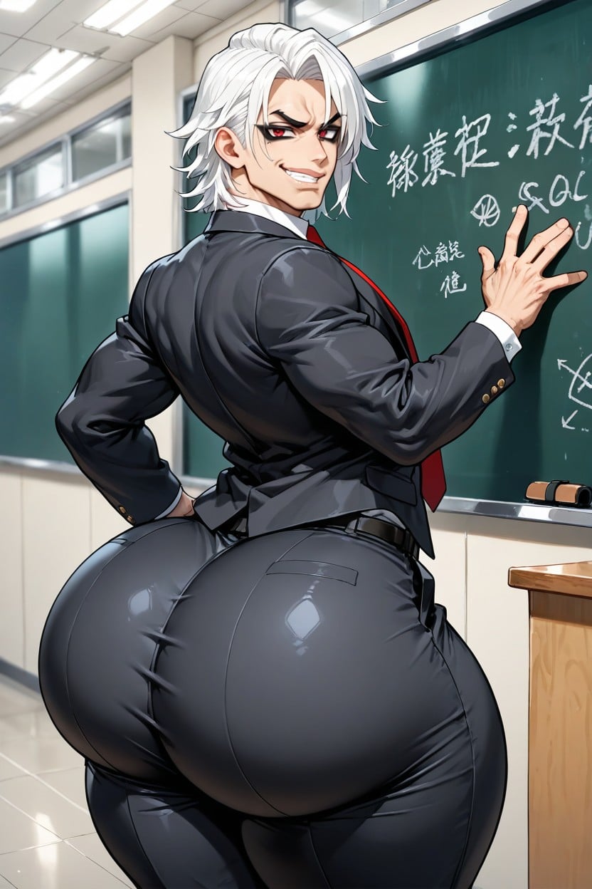 Huge Ass, Black Eyeliner, Bully Male AI Gay Porn